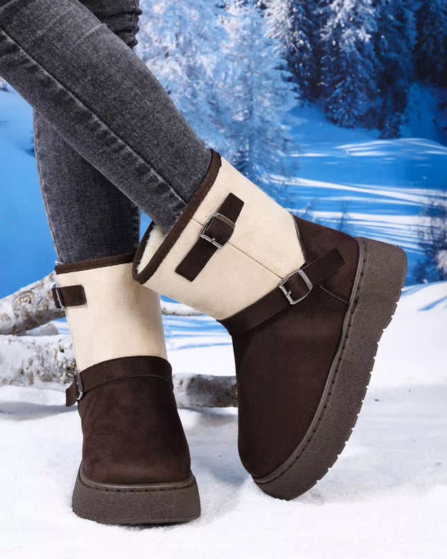 Round Toe Platform Boots