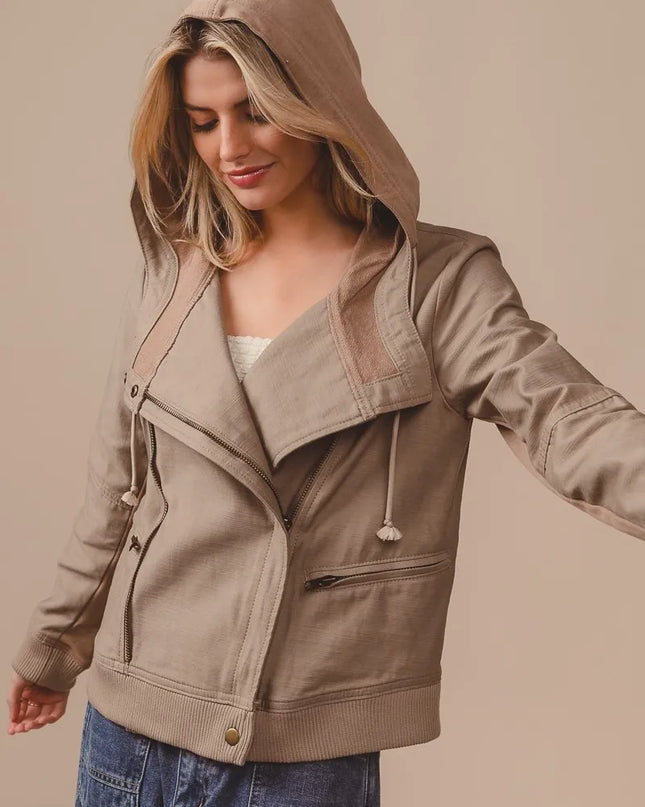 BiBi Textured Woven Rider Jacket