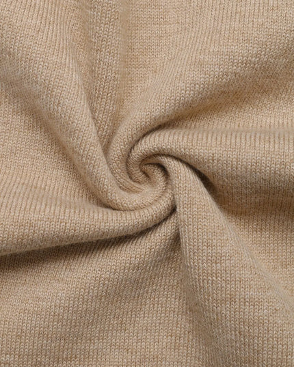 Color Block Round Neck Sweater with Ribbed Trim