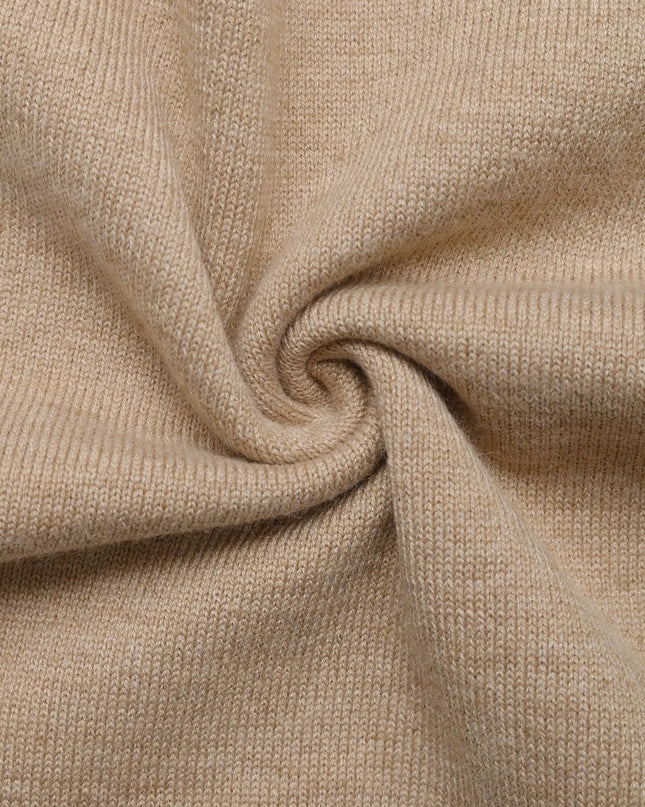 Color Block Round Neck Sweater with Ribbed Trim