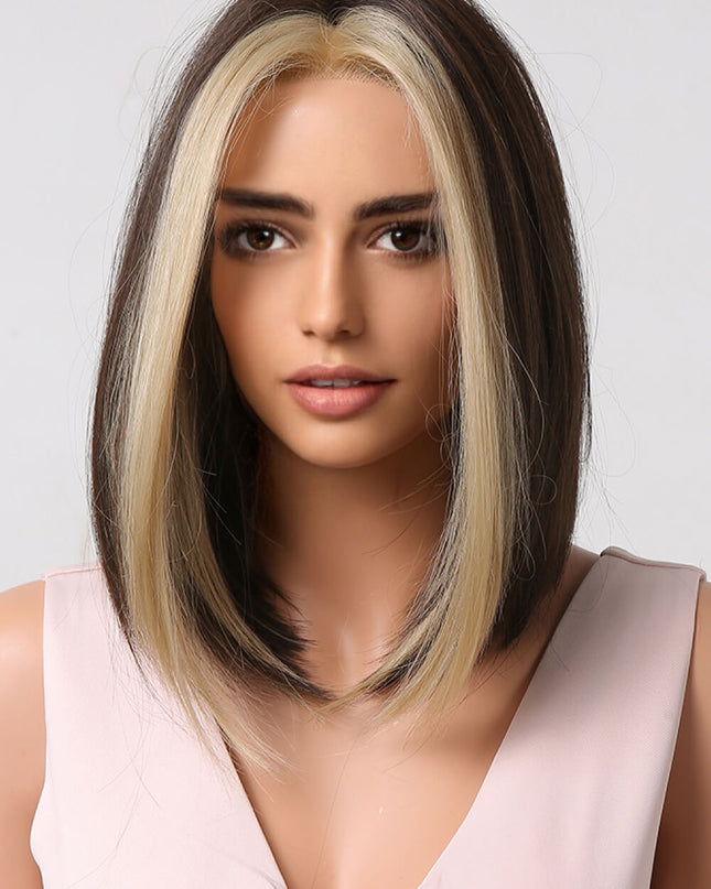 13*1" Full-Machine Wigs Synthetic Mid-length Straight 9" 