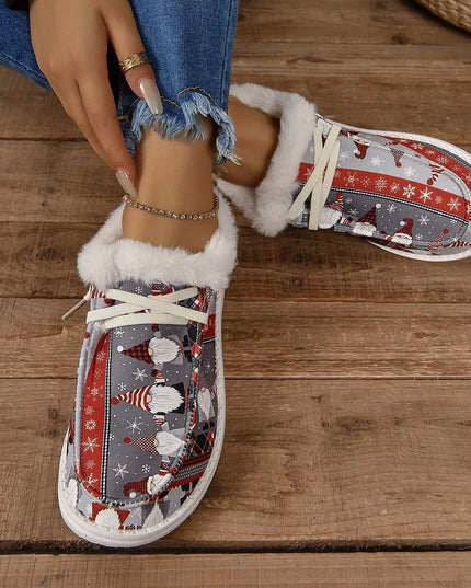 Christmas Round Toe Loafers Color