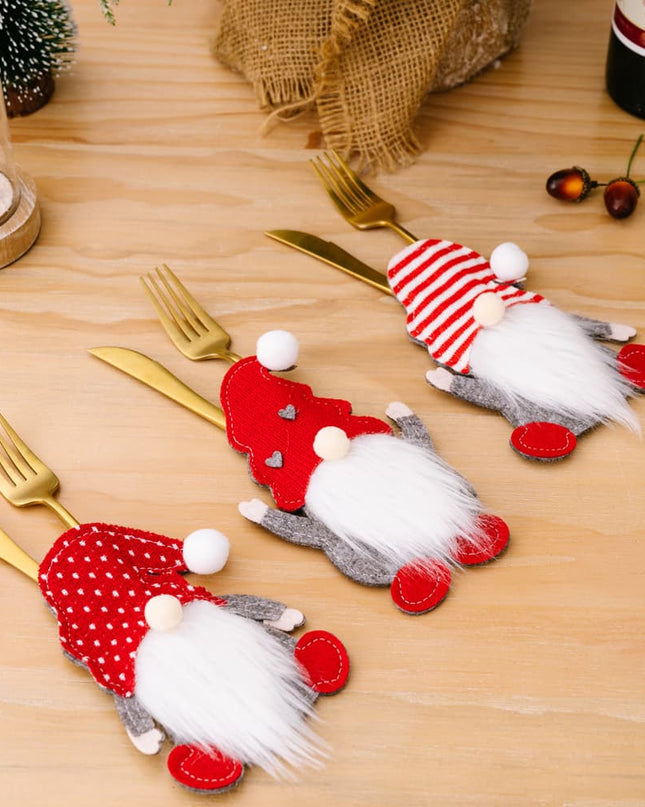 3-Piece Faceless Gnome Cutlery Holders