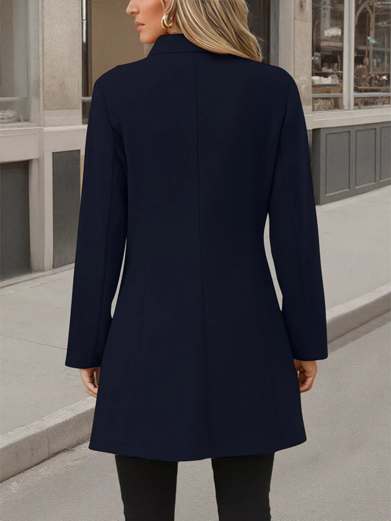 Button Up Long Sleeve Coat