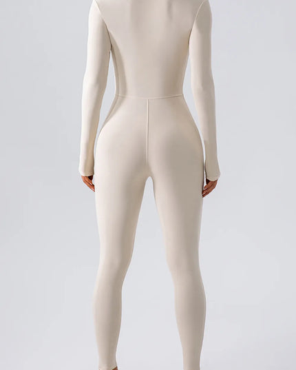 Half Zip Mock Neck Active Jumpsuit 