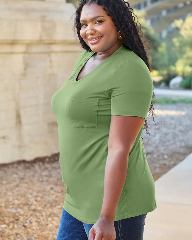 Basic Bae Bamboo Full Size V-Neck Short Sleeve T-Shirt