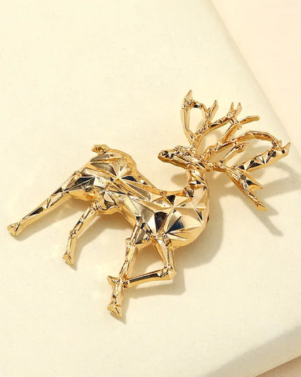 Alloy Reindeer Brooch 
