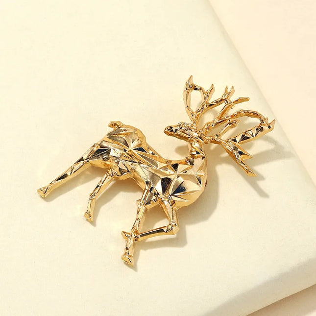 Alloy Reindeer Brooch 