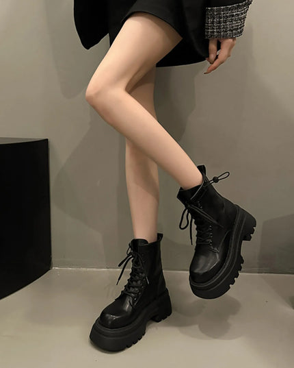 Lace Up Platform Boots
