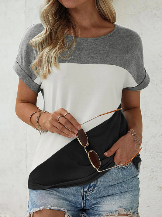 Color Block Casual T-Shirt 