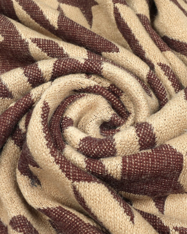 Houndstooth Fringe Hem Poncho