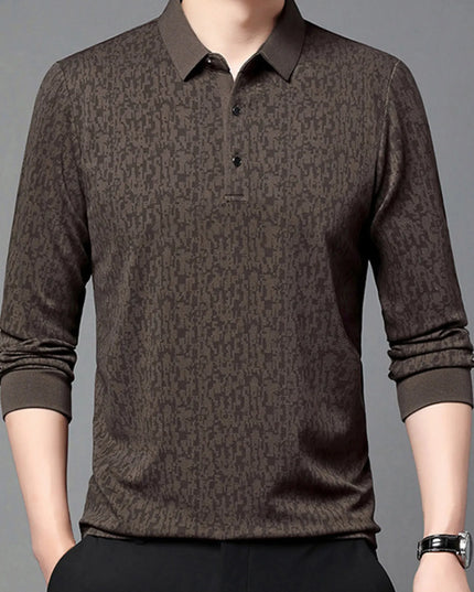 Men's Plus Size Button Detail Short Sleeve Polo Khaki