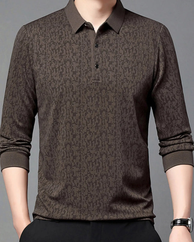 Men's Plus Size Button Detail Short Sleeve Polo Khaki