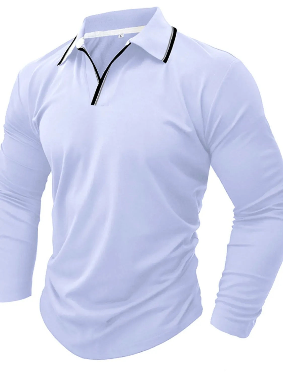 Men's Classic Long Sleeve Polo Shirt White