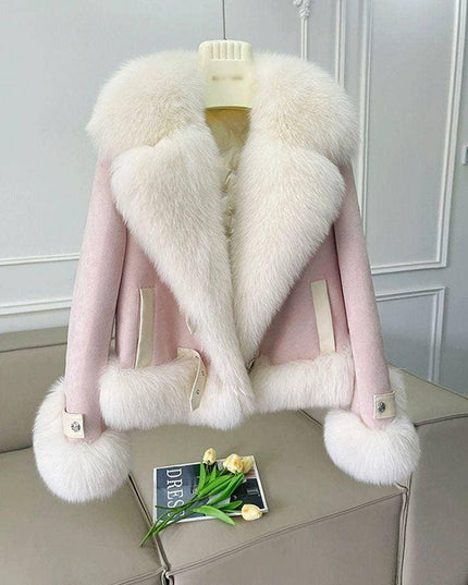 Chic Pink Faux Fur Coat - Winter Elegance For Women Pink