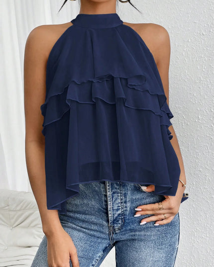 Ruffled Layered Sleeveless Top