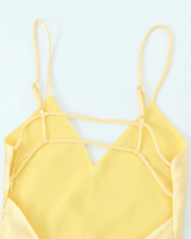 Satin V-Neck Cami Dress