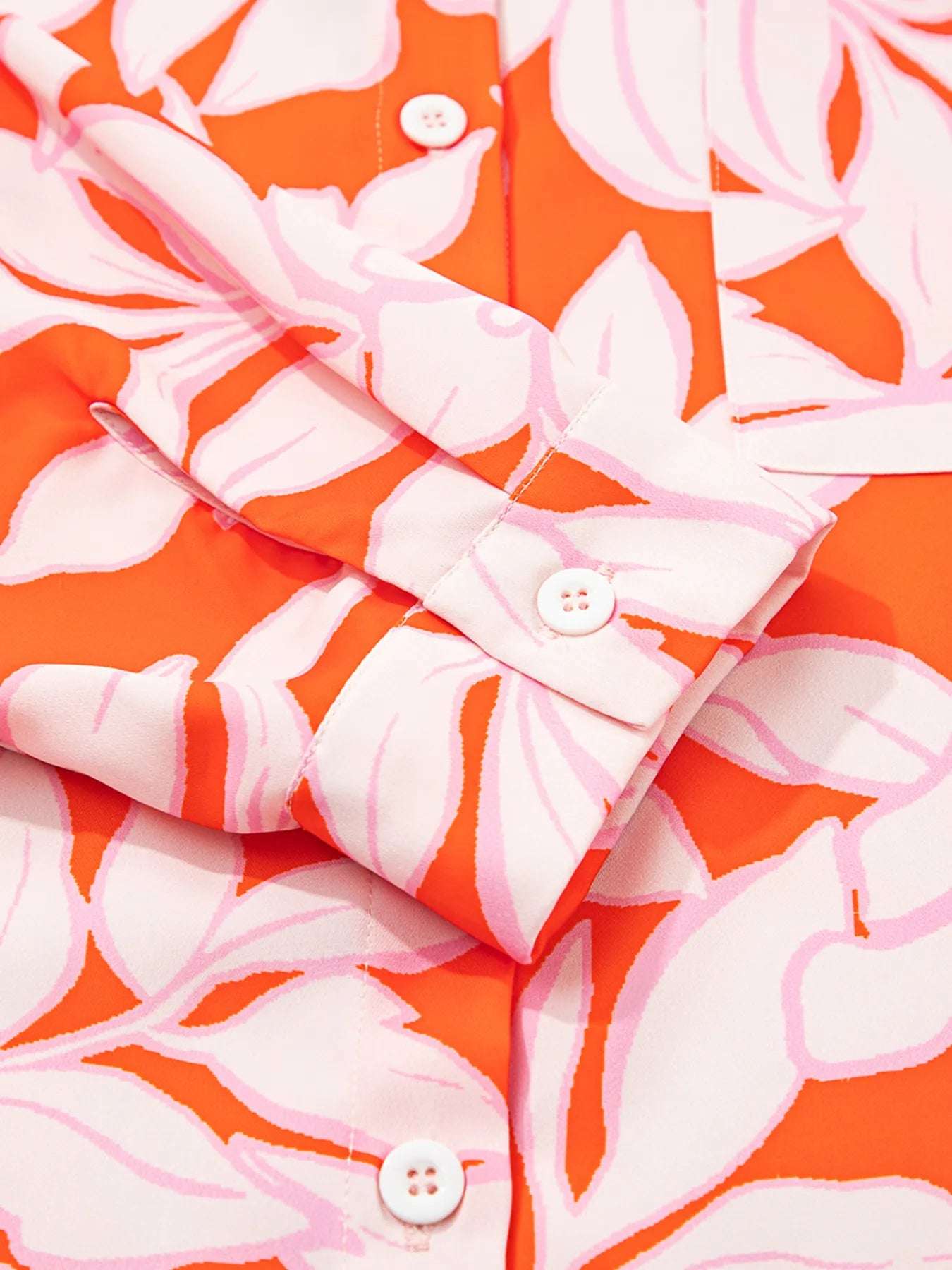 Botanical Print Single Chest Pocket Button Up Shirt