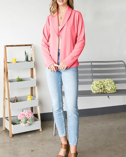 Heimish Open Front Long Sleeve Blazer