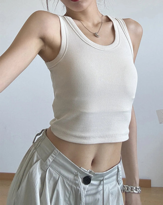 Ribbed Crop Tank Top