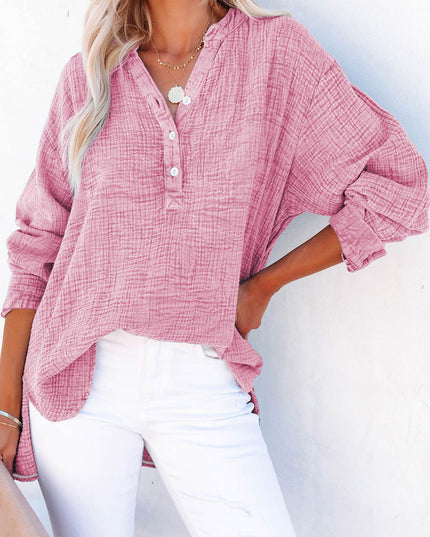 Buttoned Long Sleeve Blouse 