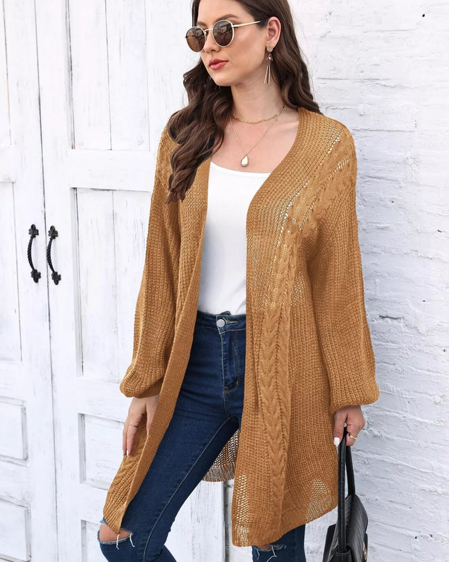 Open Front Long Sleeve Cardigan