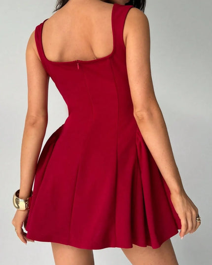 Square Neck Sleeveless Mini Dress