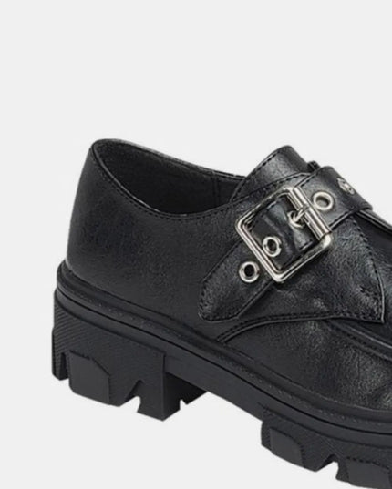 Forever Link Buckled Platform Lug Sole Loafers