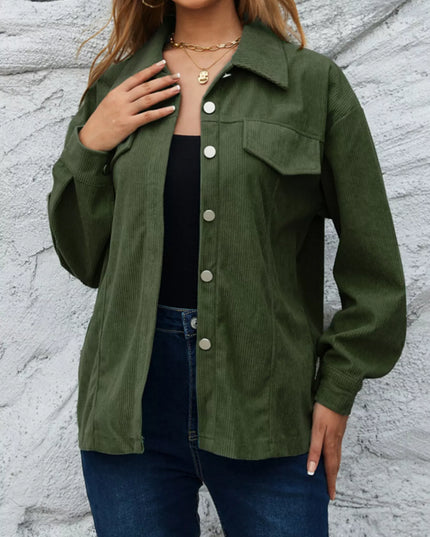 Corduroy Button-Down Shacket
