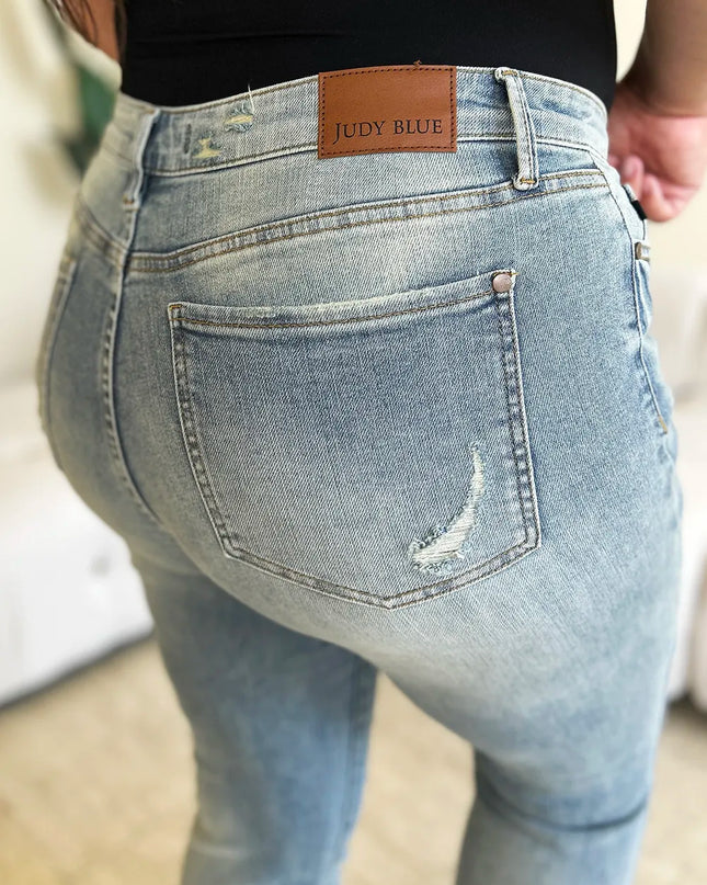 Judy Blue Full Size Mid Rise Flare Jeans