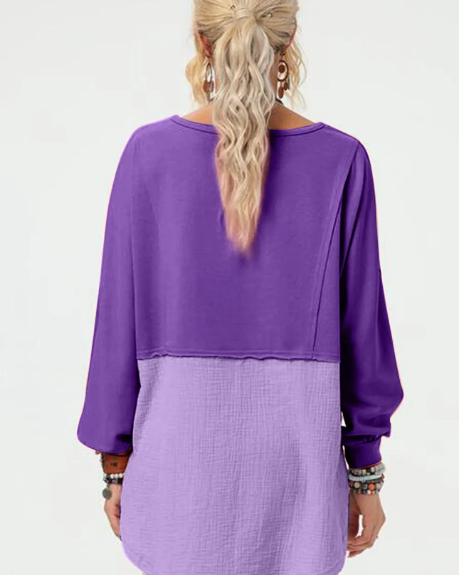 Double Take Full Size Long Sleeve High-Low T-Shirt