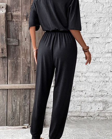 Perfee Off-Shoulder Jumpsuit with Pockets 