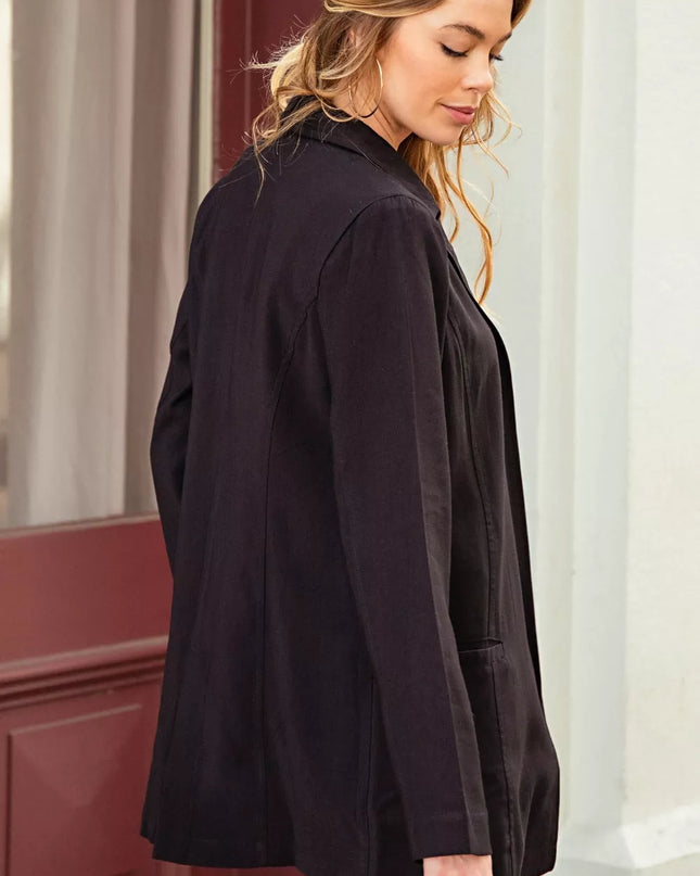 Kori America Open Front Long Sleeve Blazer