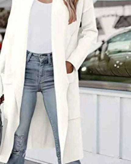 Open Front Dropped Shoulder Outerwear