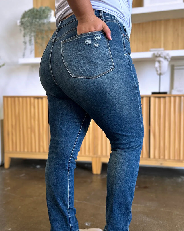 Judy Blue Full Size Tummy Control High Waist Slim Jeans