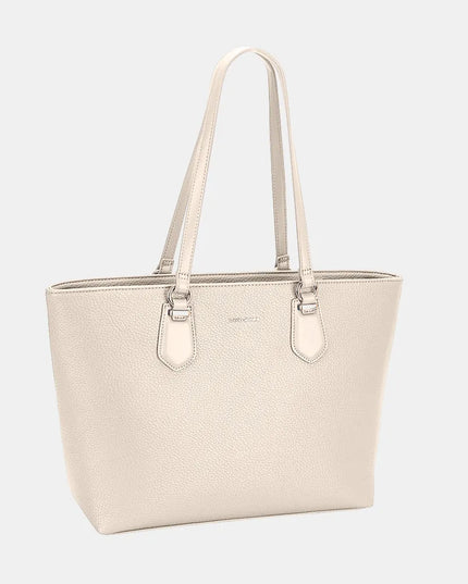 David Jones PU Leather Tote Bag Creamy White One Size