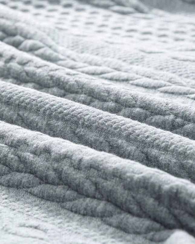 Cable Texture Puff Sleeve Loose Shacket