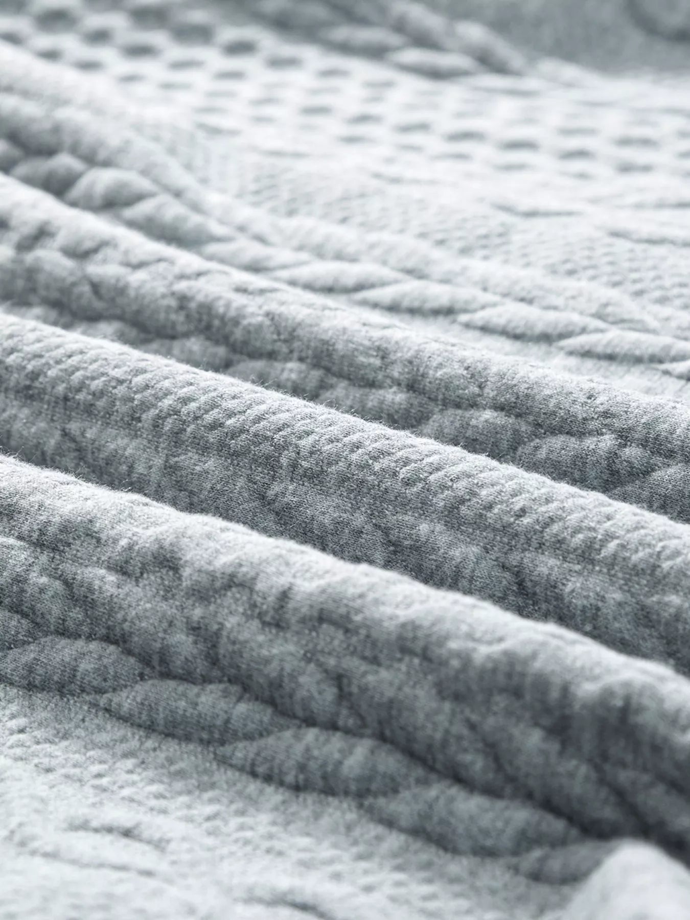 Cable Texture Puff Sleeve Loose Shacket