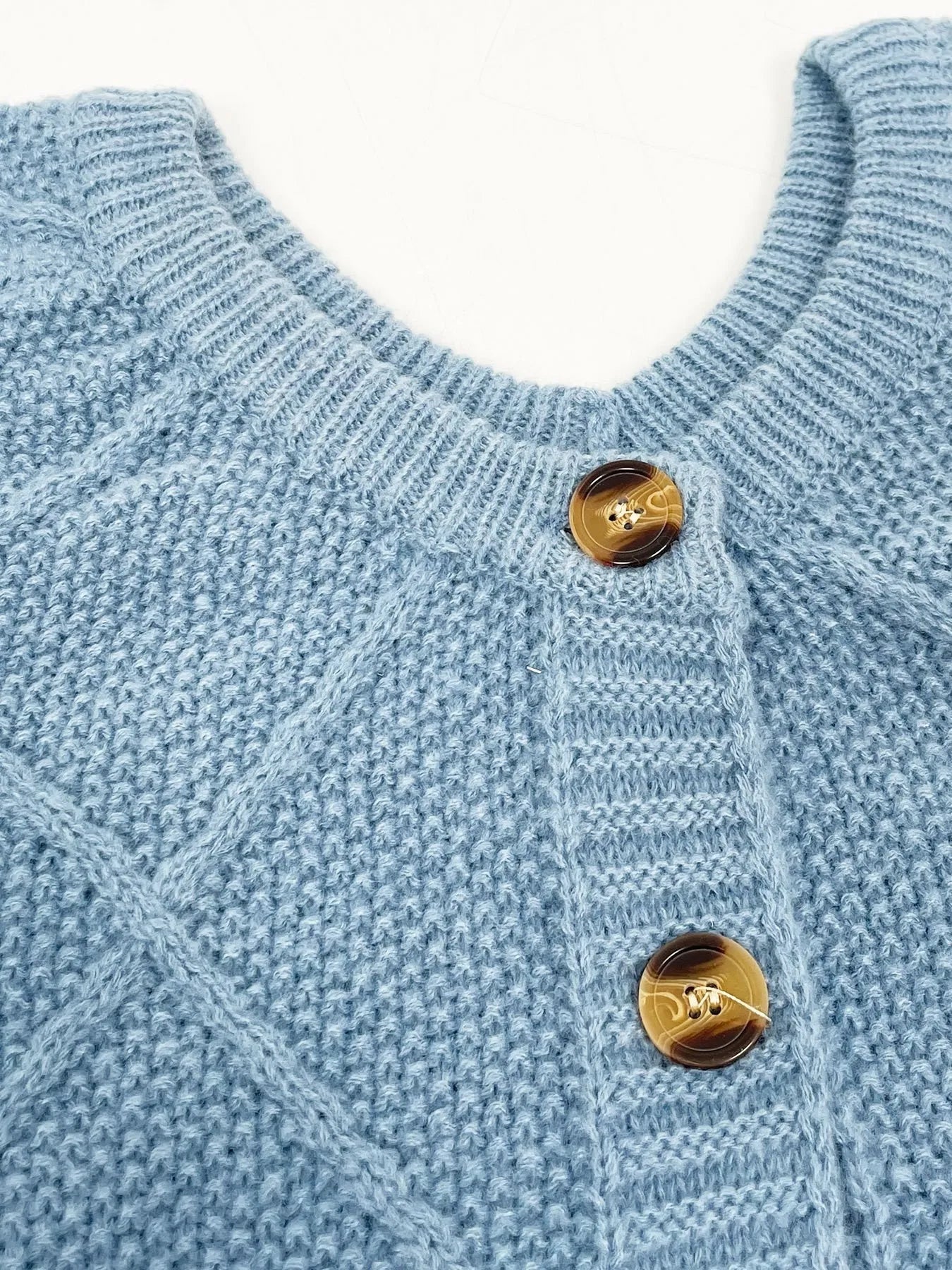 Button-Front Long Sleeve Cardigan