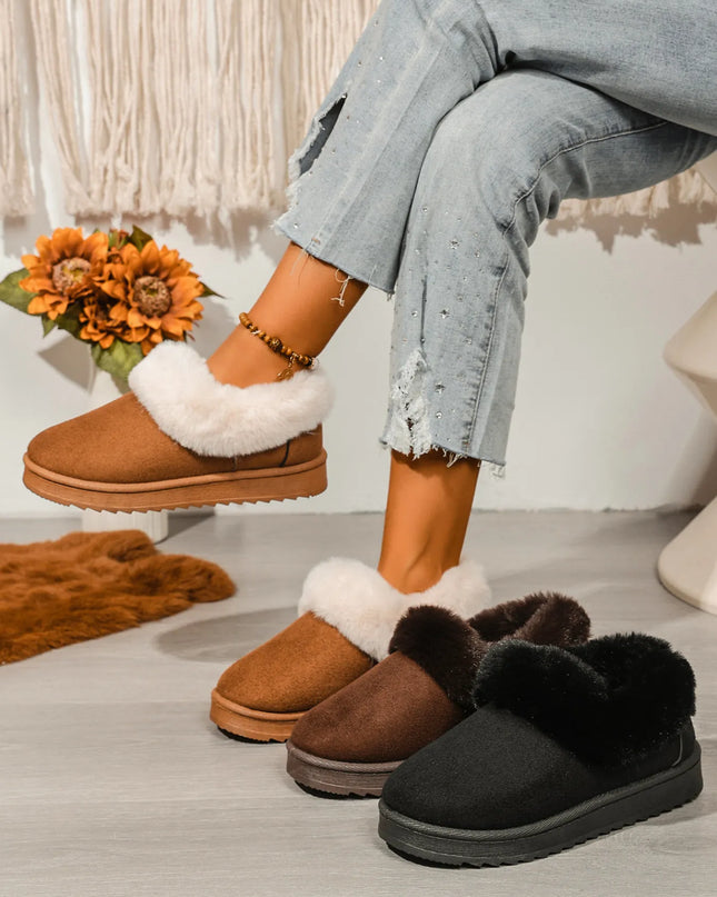 Cozy Winter Fur-Lined Ankle Boots