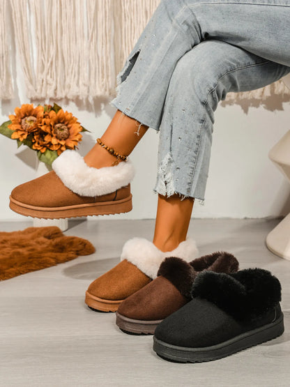 Cozy Winter Fur-Lined Ankle Boots