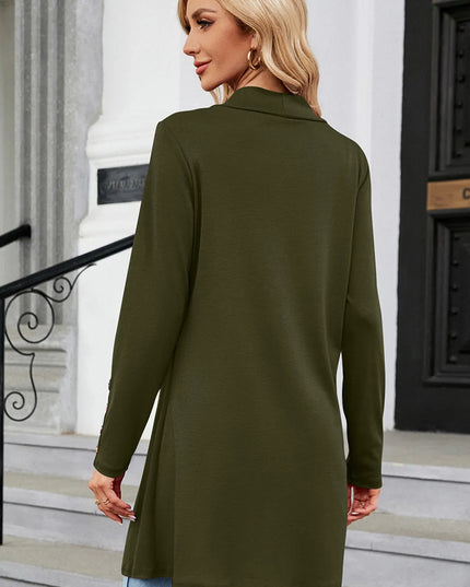 Open Front Long Sleeve Cardigan