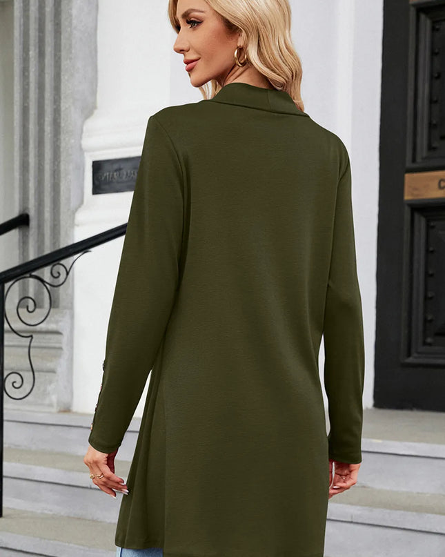 Open Front Long Sleeve Cardigan