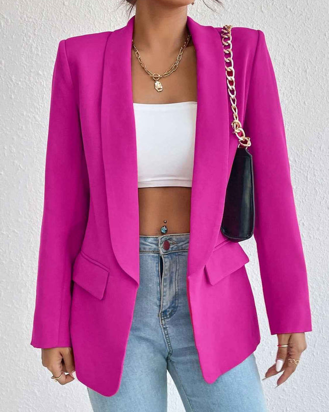 Shawl Collar Long Sleeve Blazer