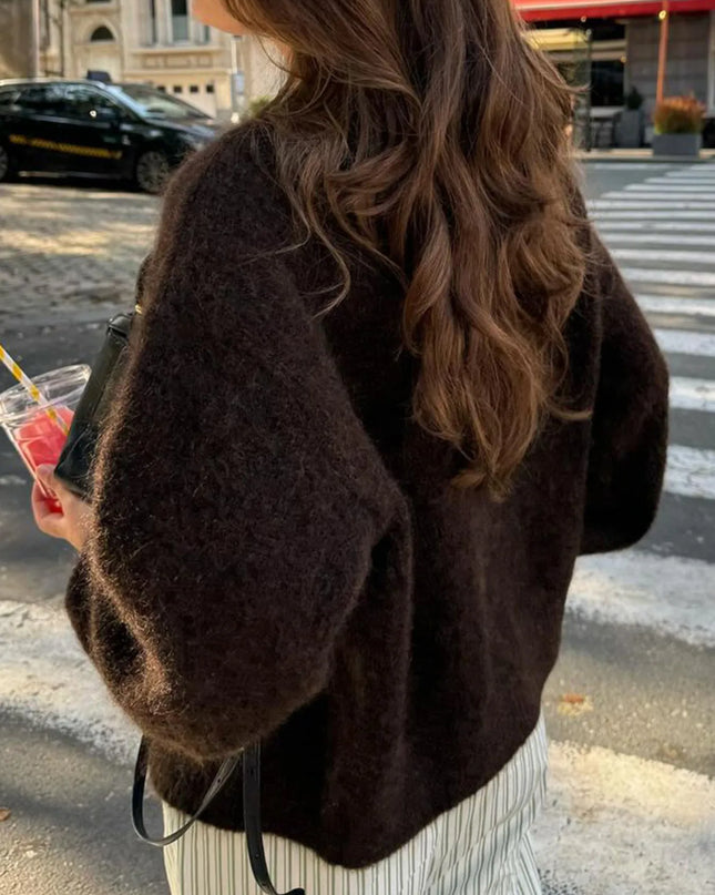 Button Down Long Sleeve Cardigan