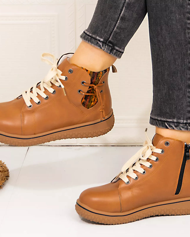 Round Toe Platform Boots