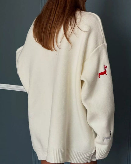 Embroidered Button Up Cardigan