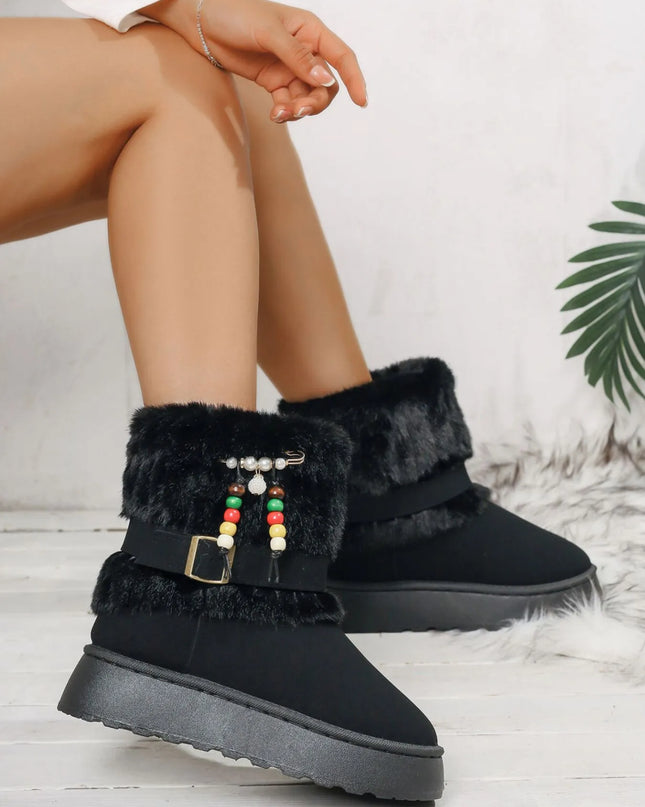 Round Toe Platform Boots