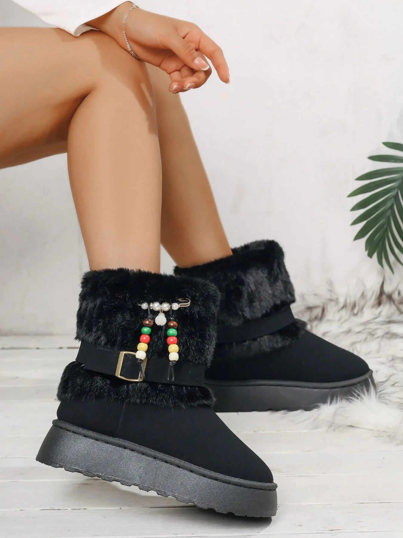 Round Toe Platform Boots