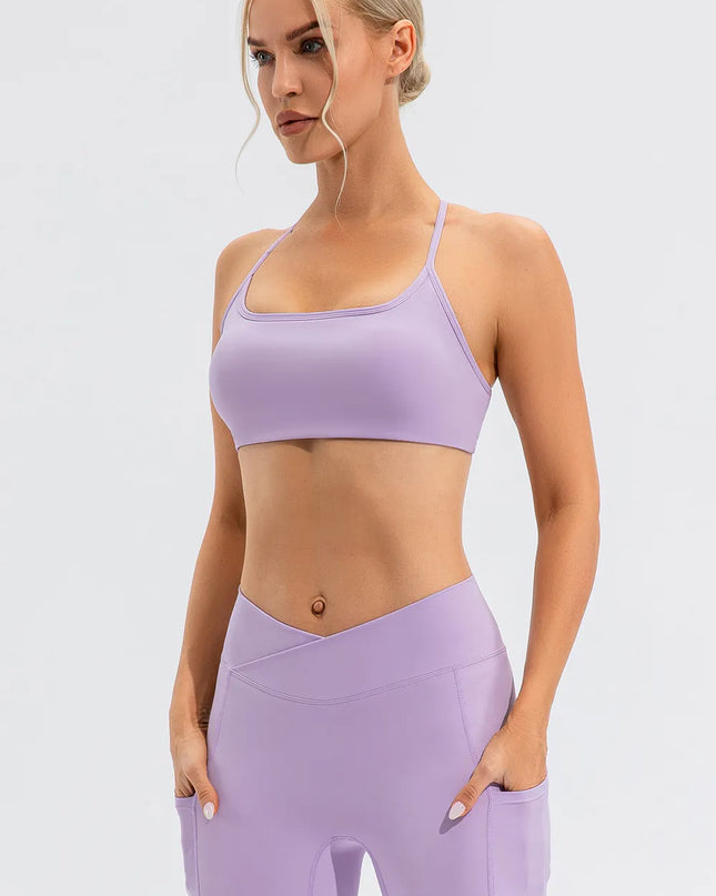 Crisscross Spaghetti Strap Active Cami 